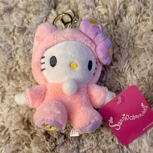 Sanrio Hello Kitty Pink and Purple Plush Keychain or bag charm! 💖😊